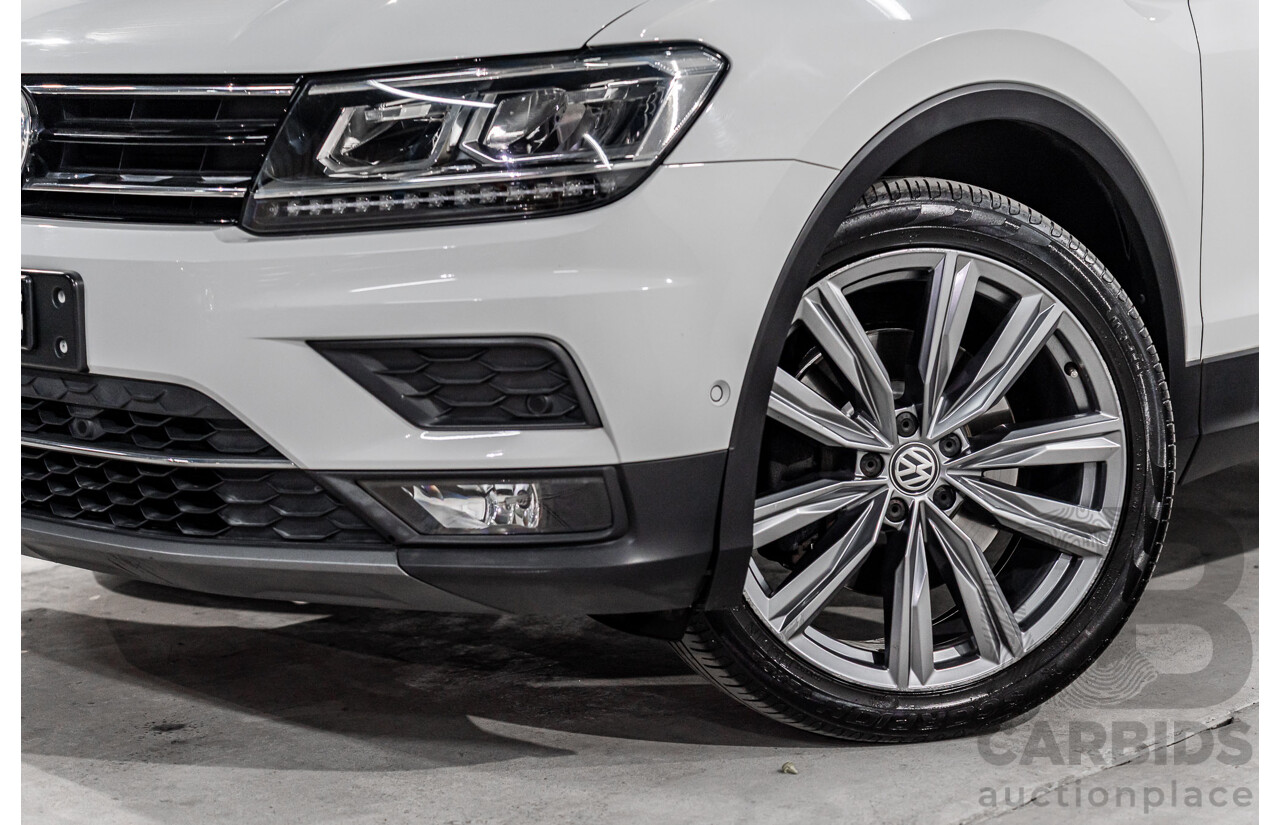 12/2017 Volkswagen Tiguan 162 TSI Sportline (AWD) 5NA MY18 4d Wagon Pure White Turbo 2.0L