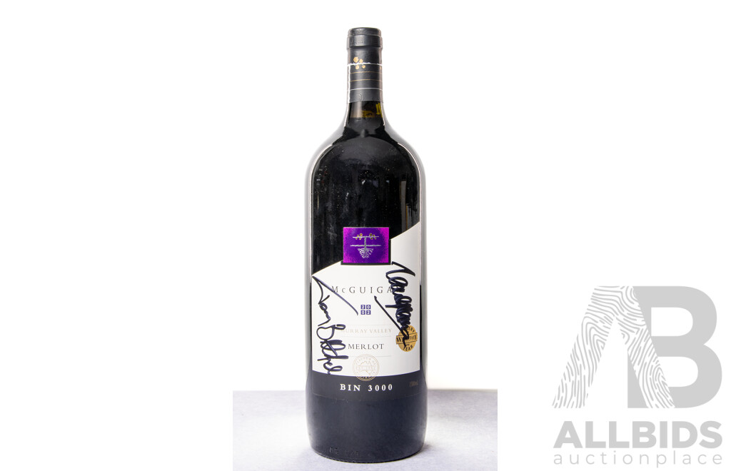 McGuigans Bin 3000 Murray Valley Merlot Magnum Vintage Unknown