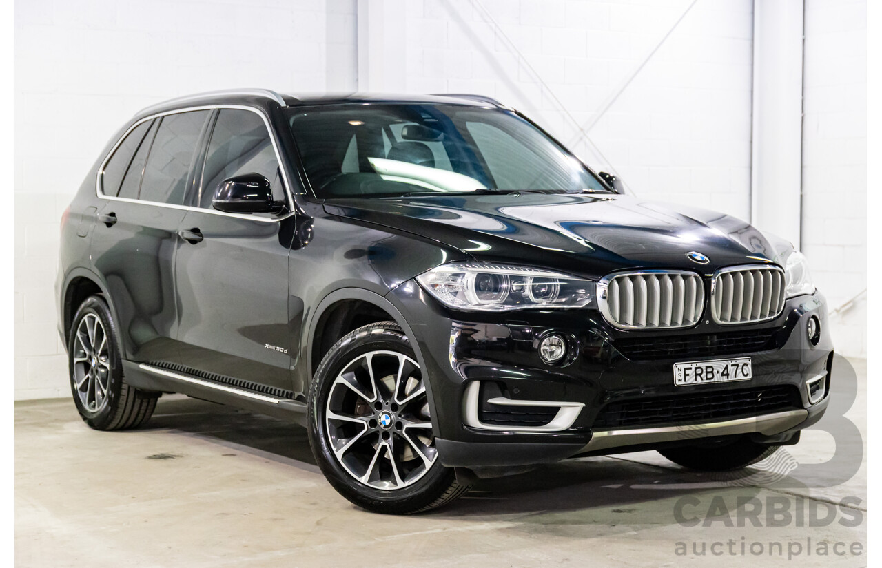 08/2015 BMW X5 xDrive30d (AWD) F15 MY15 4D Wagon Black Sapphire Metallic Turbo Diesel 3.0L