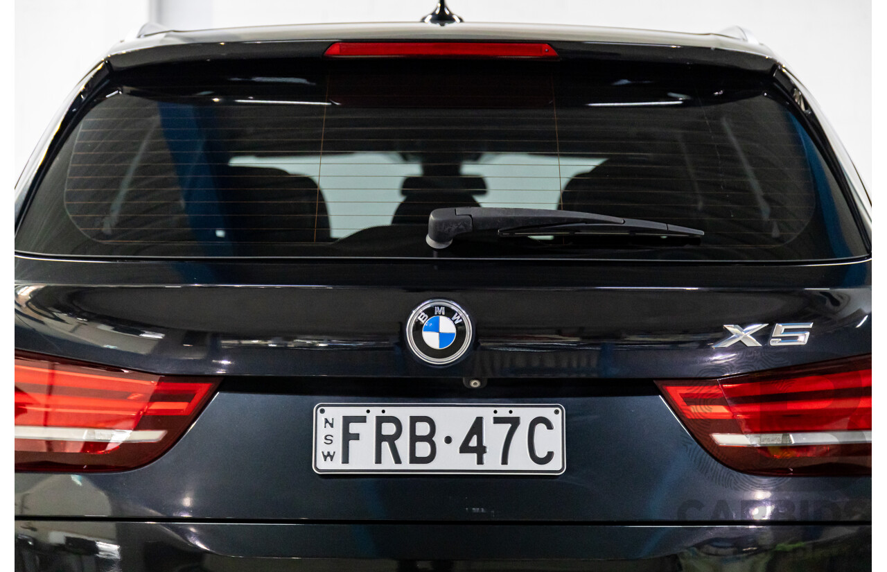 08/2015 BMW X5 xDrive30d (AWD) F15 MY15 4D Wagon Black Sapphire Metallic Turbo Diesel 3.0L