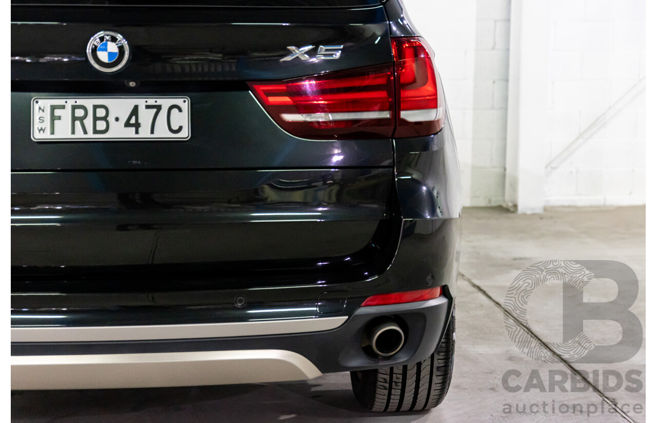 08/2015 BMW X5 xDrive30d (AWD) F15 MY15 4D Wagon Black Sapphire Metallic Turbo Diesel 3.0L