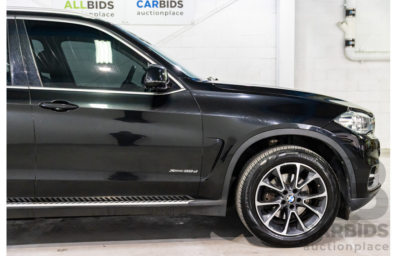 08/2015 BMW X5 xDrive30d (AWD) F15 MY15 4D Wagon Black Sapphire Metallic Turbo Diesel 3.0L