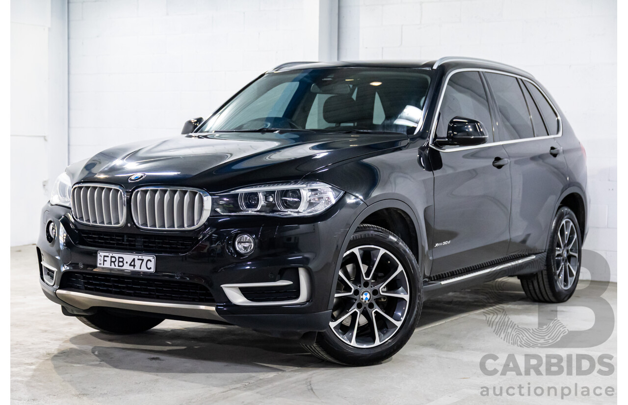 08/2015 BMW X5 xDrive30d (AWD) F15 MY15 4D Wagon Black Sapphire Metallic Turbo Diesel 3.0L