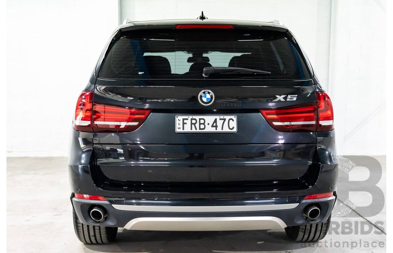 08/2015 BMW X5 xDrive30d (AWD) F15 MY15 4D Wagon Black Sapphire Metallic Turbo Diesel 3.0L