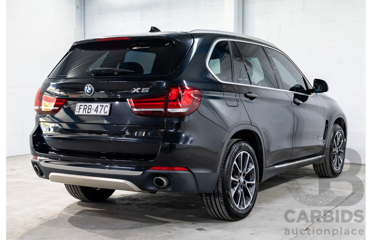 08/2015 BMW X5 xDrive30d (AWD) F15 MY15 4D Wagon Black Sapphire Metallic Turbo Diesel 3.0L