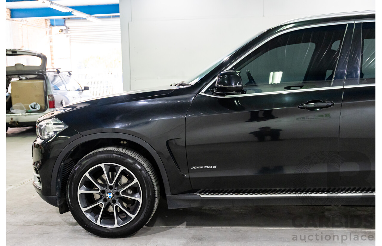 08/2015 BMW X5 xDrive30d (AWD) F15 MY15 4D Wagon Black Sapphire Metallic Turbo Diesel 3.0L
