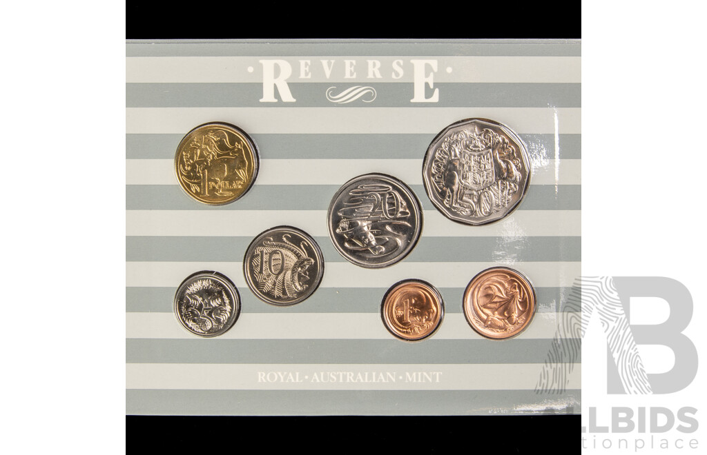 Australian RAM 1985 and 1987 Seven UNC Coin Sets
