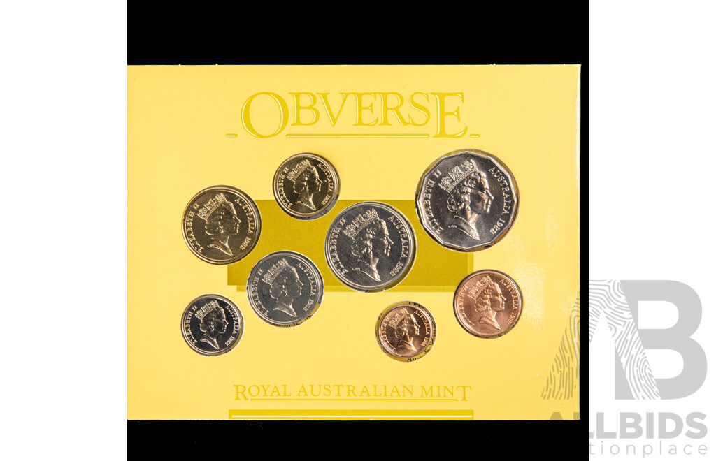Australian RAM 1985 and 1987 Eight UNC Coin Sets