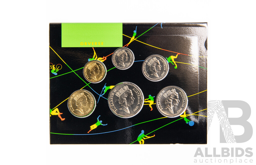 Australian RAM 1992 and 1993 UNC Six Coin Sets, Land Care and Olympic