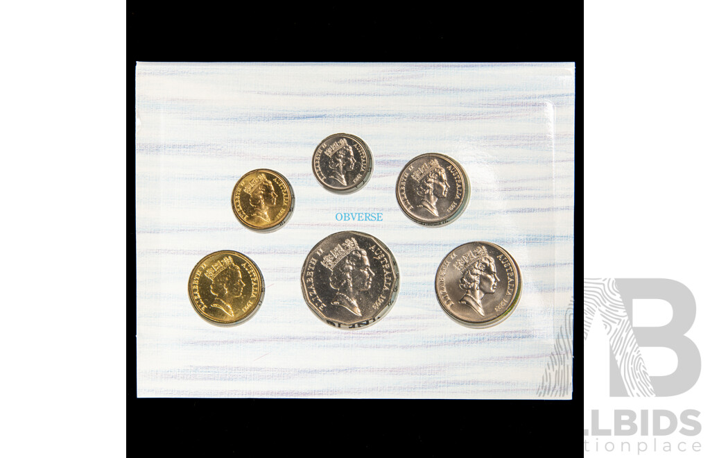 Australian RAM 1992 and 1993 UNC Six Coin Sets, Land Care and Olympic