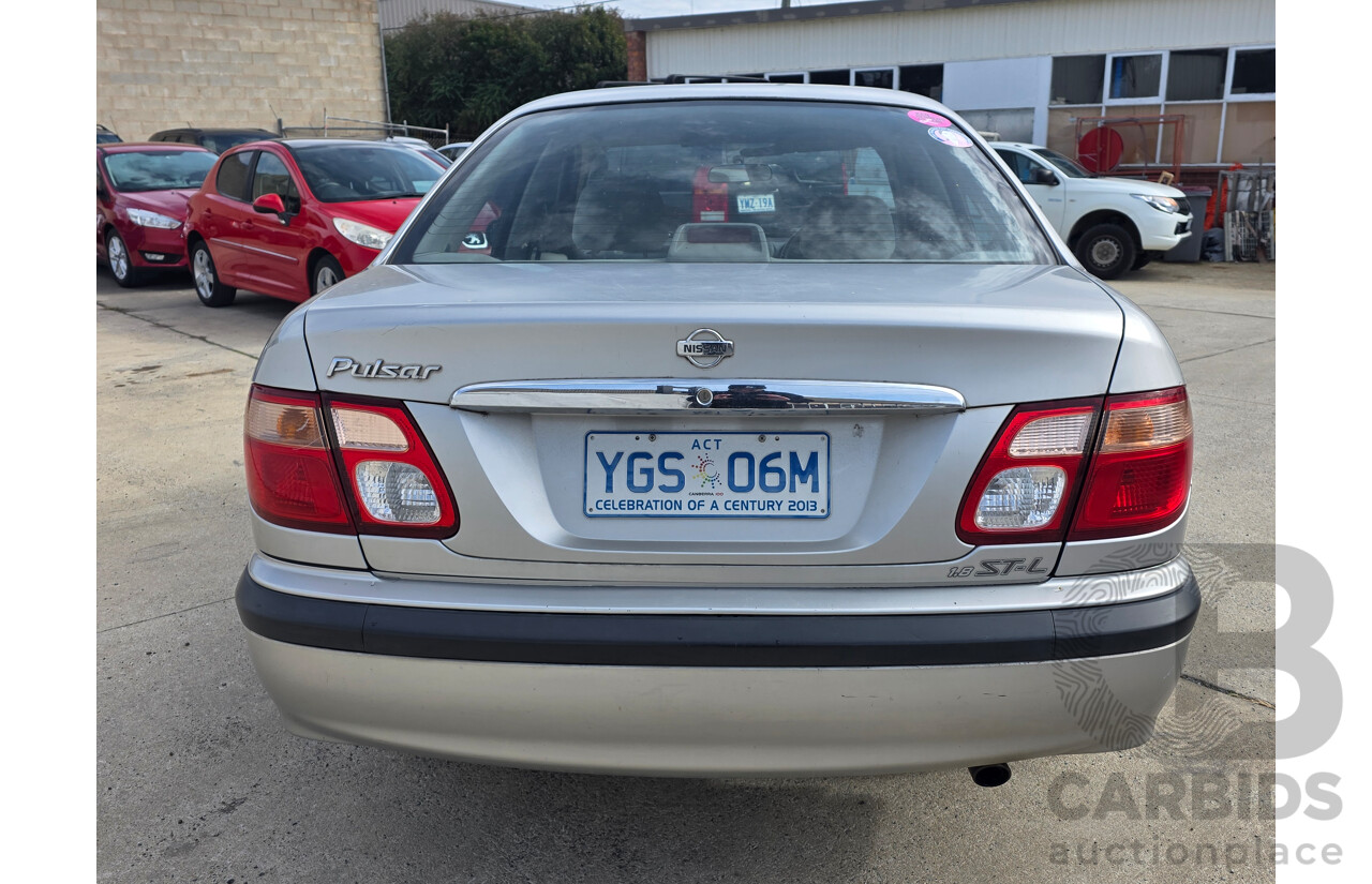8/2003 Nissan Pulsar ST-L N16 4d Sedan Silver 1.8L