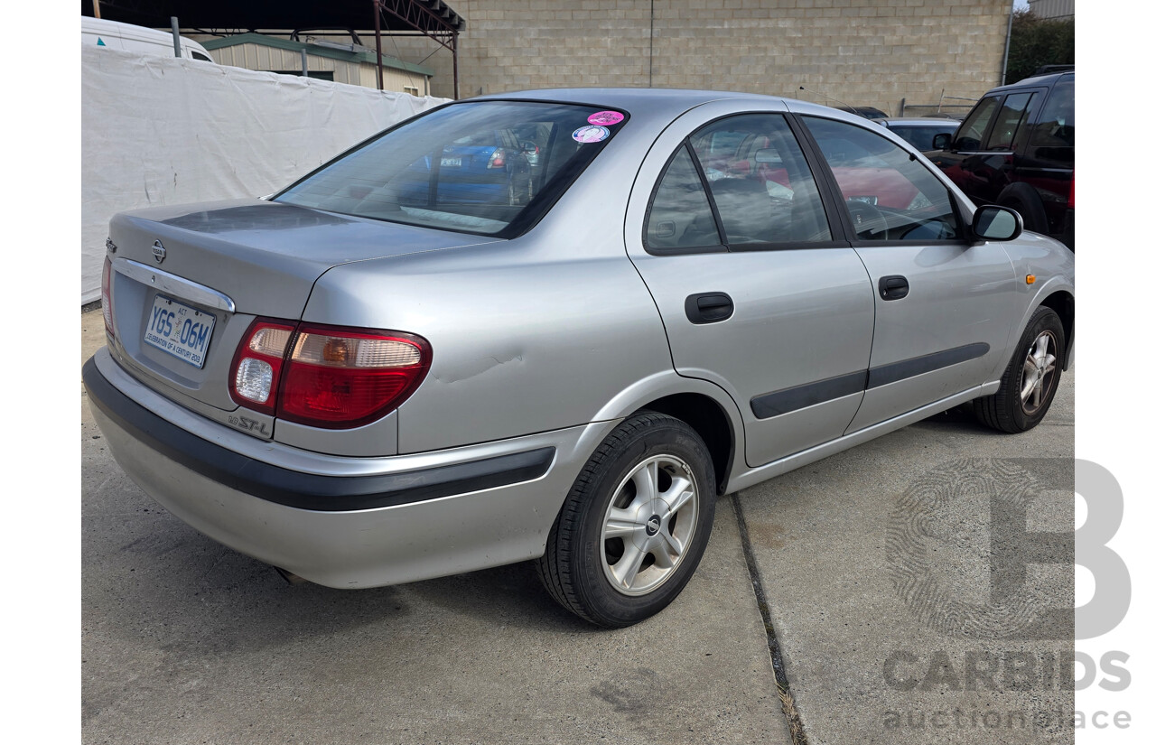 8/2003 Nissan Pulsar ST-L N16 4d Sedan Silver 1.8L