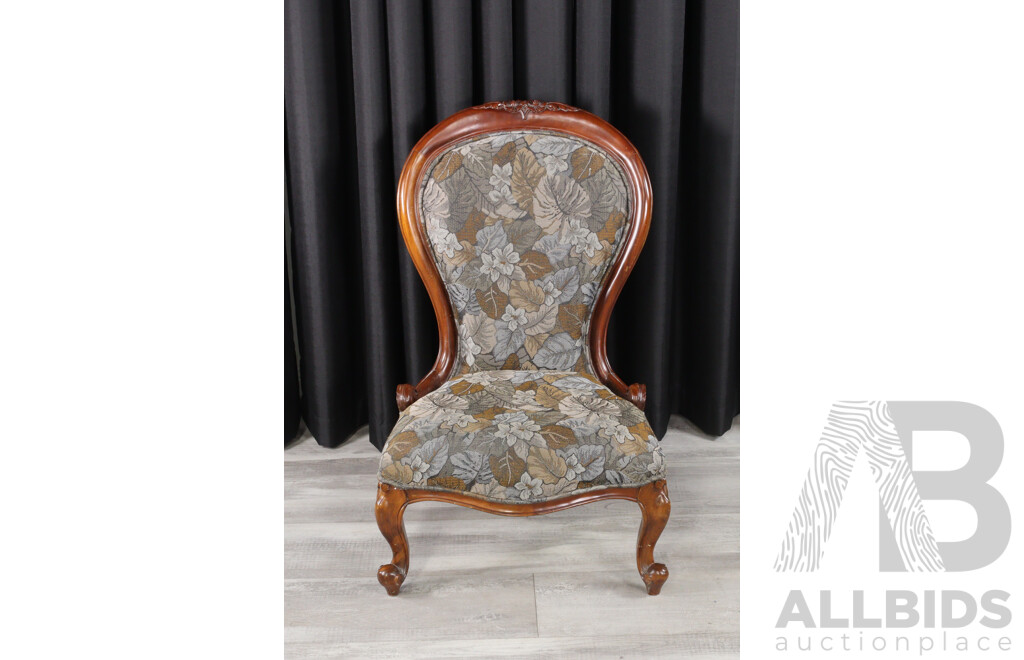 Pair of Reproduction Mahogany Grandfather/Grandmother Chairs
