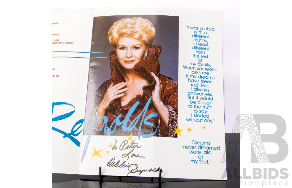Debbie Reynolds Show Program Signed by Debbie Reynolds