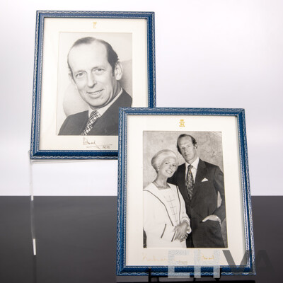 Photograph of Edward Duke of Kent & Katharine Duchess of Kent, Signed by Both, and Another Signed Just by Edward, 1980s