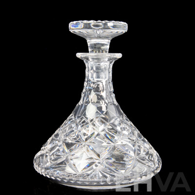 Vintage Stuart Crystal Ships Decanter with Stopper
