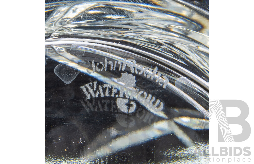 Waterford Crystal Decanter by John Rocha Along with Footed Crystal Decanter with Stopper