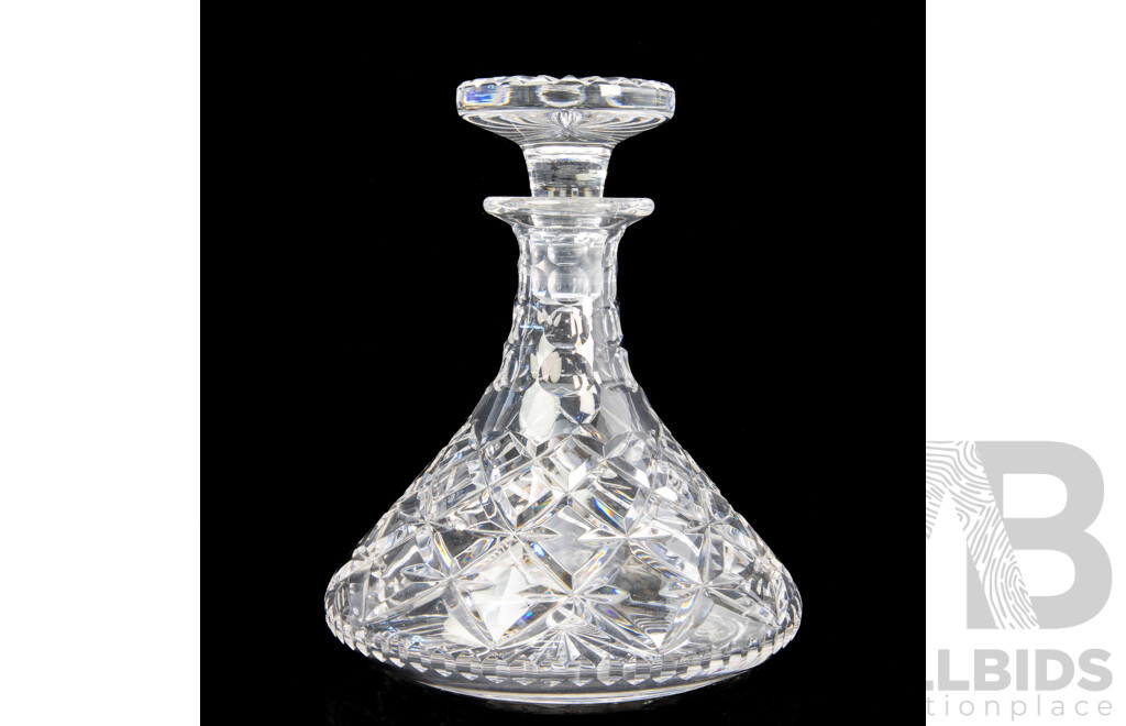 Vintage Stuart Crystal Ships Decanter with Stopper