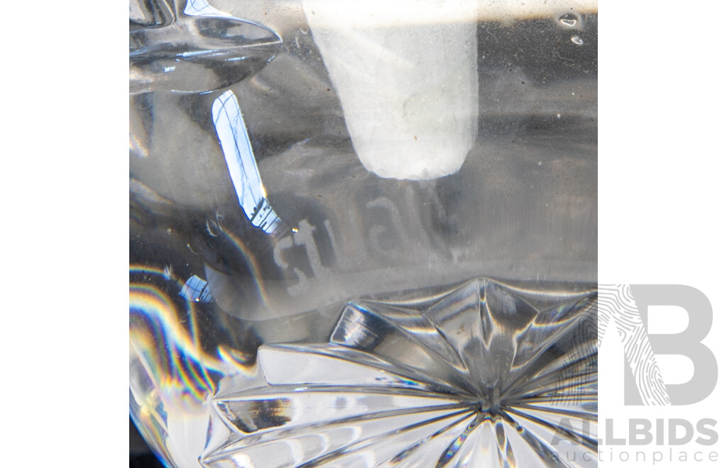 Collection Three Pieces Stuart Crystal Comprising Two Vases and Bowl