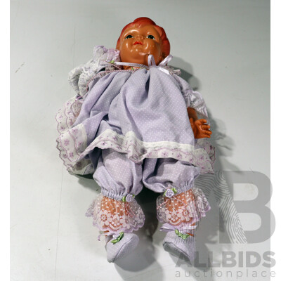 Vintage Japanese Made Celluloid Baby Doll with Clothes