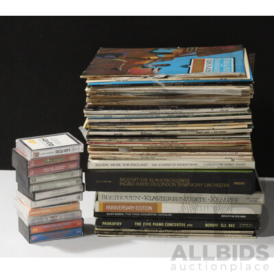 Large Collection VIntage Vinyl LP Records of Mixed Genres and Styles Including Rock, Pop, Classical and More
