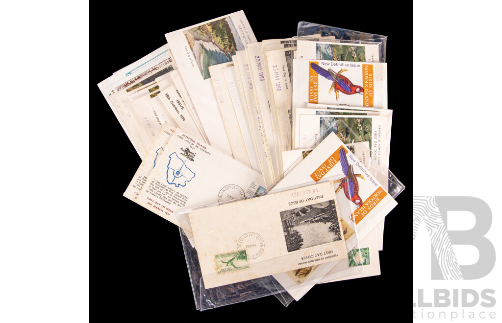 Norfolk Islands First Day Covers, Examples Spanning 1959 to 2024 Including Ten Shilling Red Tailed Tropic Bird, Fish, Ships, Qantas, Royals, Butterflies, 150 Years Settlement and More