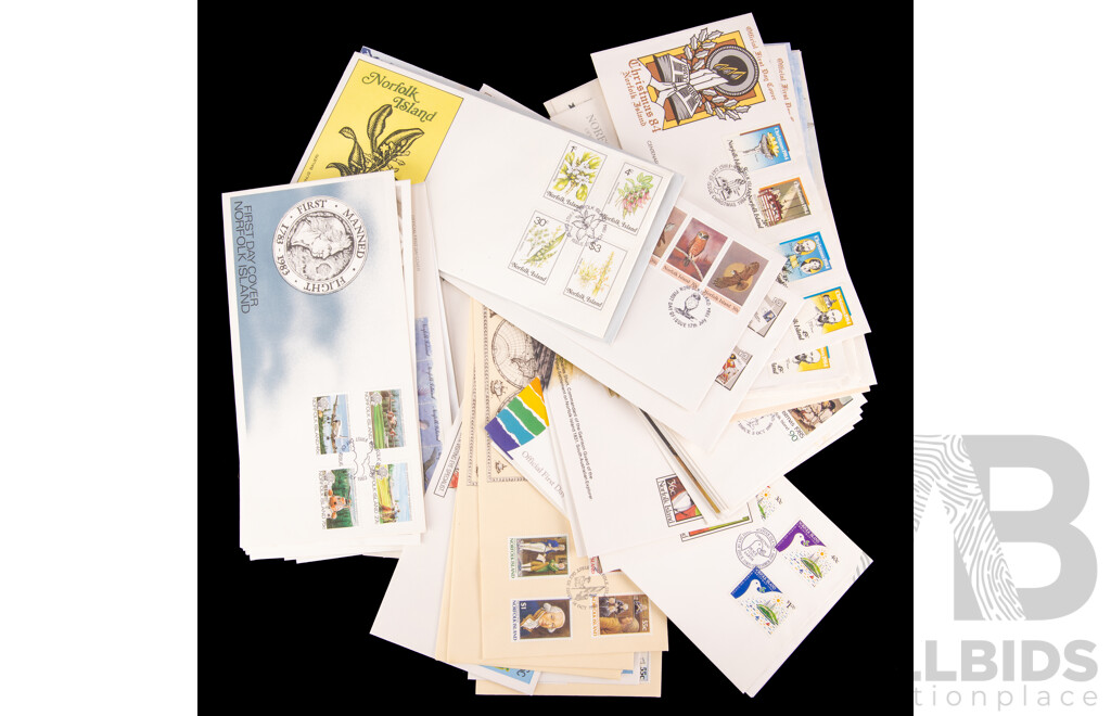 Norfolk Islands First Day Covers, Examples Spanning 1959 to 2024 Including Ten Shilling Red Tailed Tropic Bird, Fish, Ships, Qantas, Royals, Butterflies, 150 Years Settlement and More