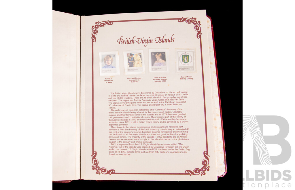 The Official Collection of World Wildlife First Day Covers 1978 to 1978 with HRH Princess of Wales Twenty First Birthdaystamp Album, Twelve Art on United Nations Postage Stamps First Day Covers.......