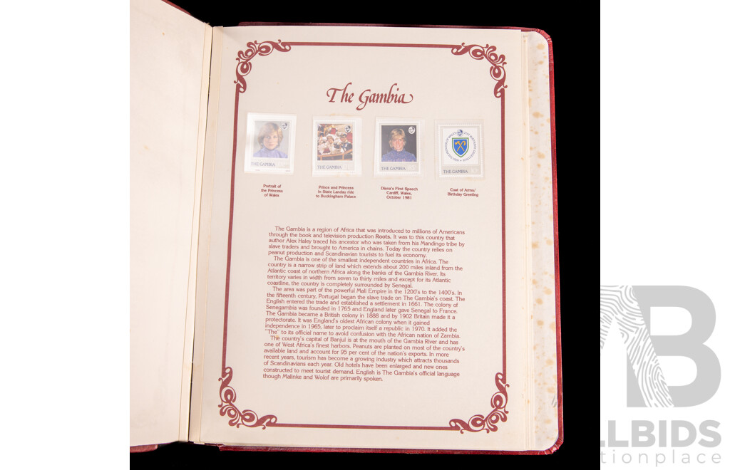 The Official Collection of World Wildlife First Day Covers 1978 to 1978 with HRH Princess of Wales Twenty First Birthdaystamp Album, Twelve Art on United Nations Postage Stamps First Day Covers.......