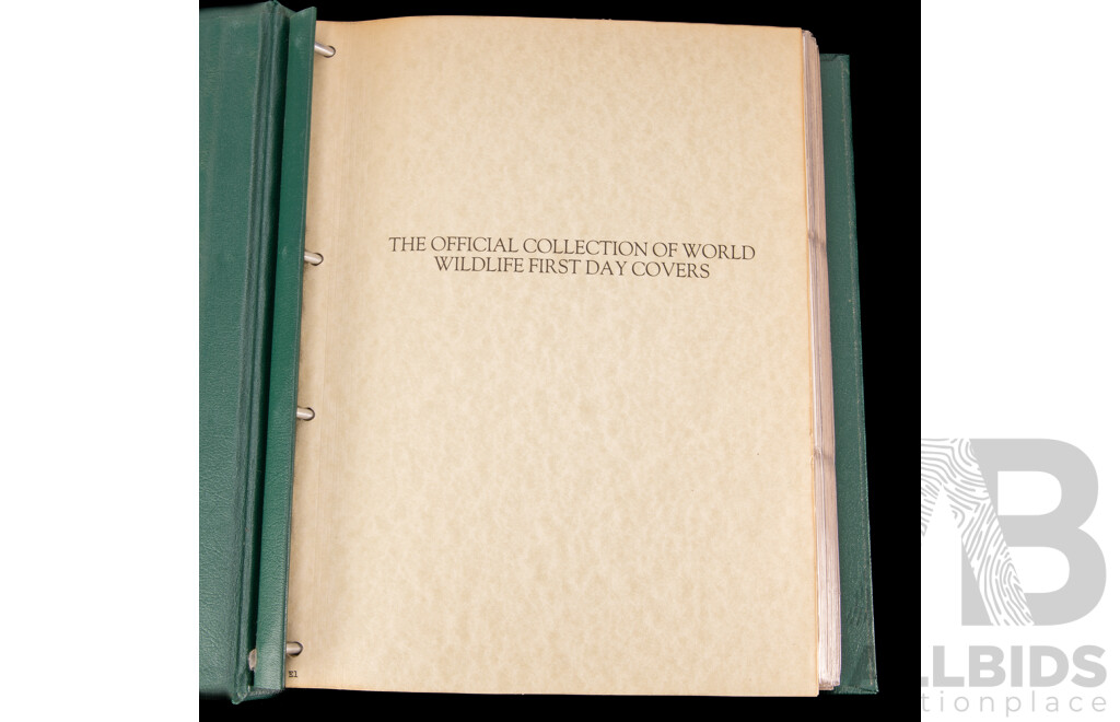 The Official Collection of World Wildlife First Day Covers 1978 to 1978 with HRH Princess of Wales Twenty First Birthdaystamp Album, Twelve Art on United Nations Postage Stamps First Day Covers.......