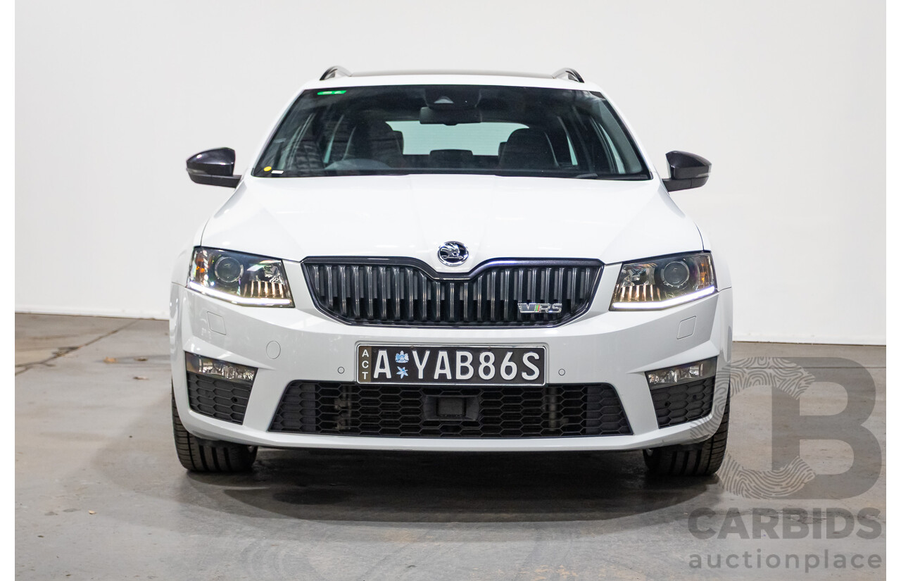 06/2016 Skoda Octavia RS 162 TSI NE MY16 4d Wagon Moon White Metallic Turbo 2.0L