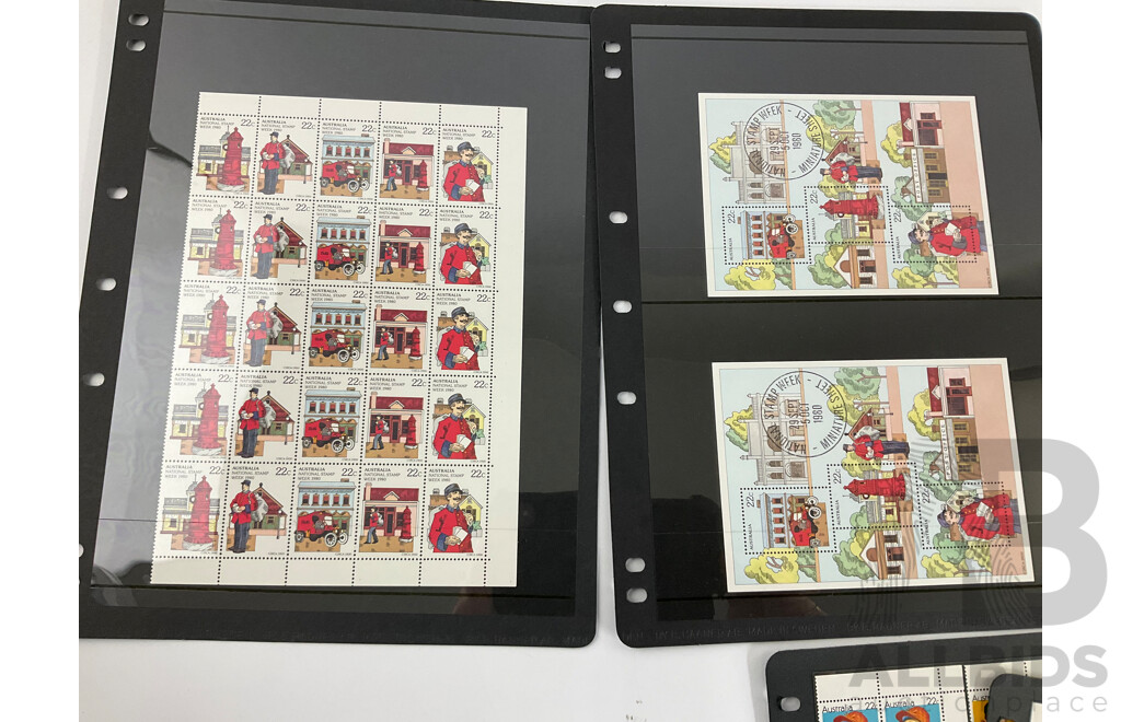 Collection of Australian 1980/81/82  Mint Stamp Blocks Including Sets and Two Dollar Painting Series Block of Four