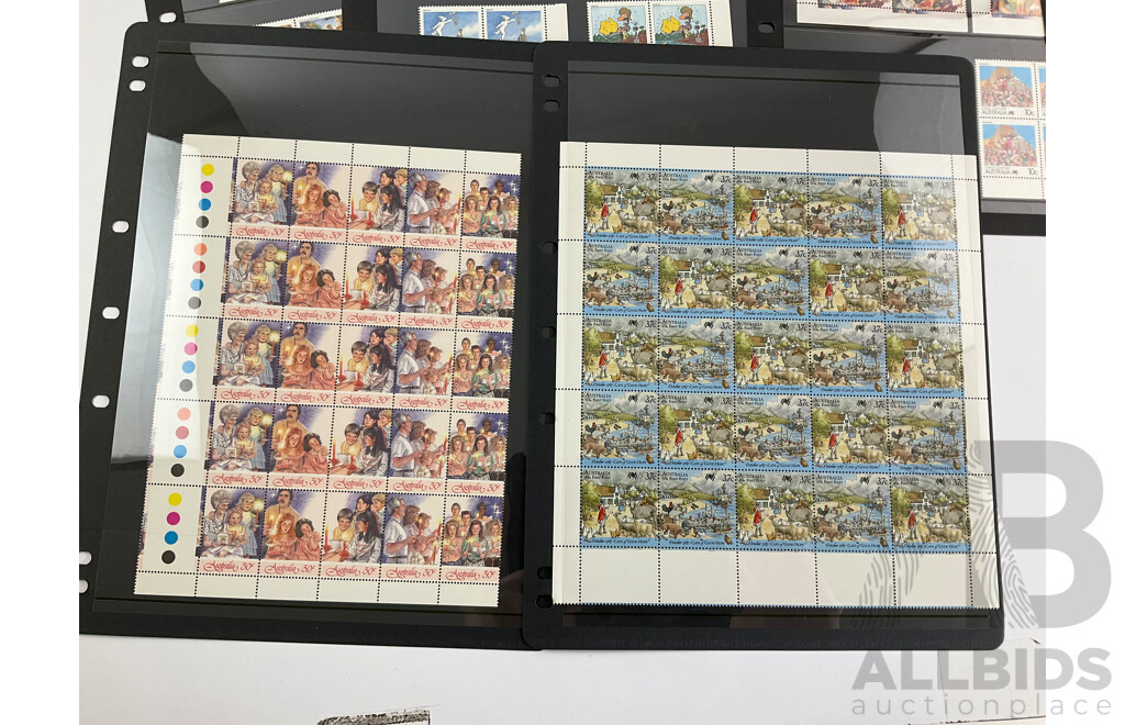 Australian 1987/88 Mint Stamp Mini Sheets, Blocks, Booklets, Gutters Including Sets, Joint Issue, First Fleet, Early Years, Expo88,