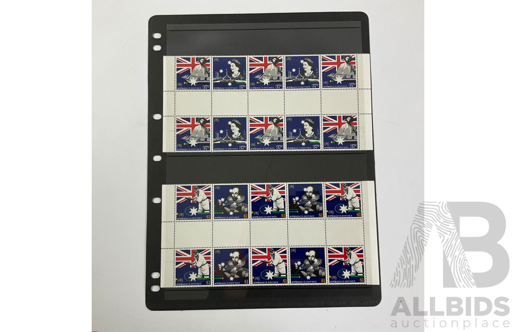 Australian 1987/88 Mint Stamp Mini Sheets, Blocks, Booklets, Gutters Including Sets, Joint Issue, First Fleet, Early Years, Expo88,