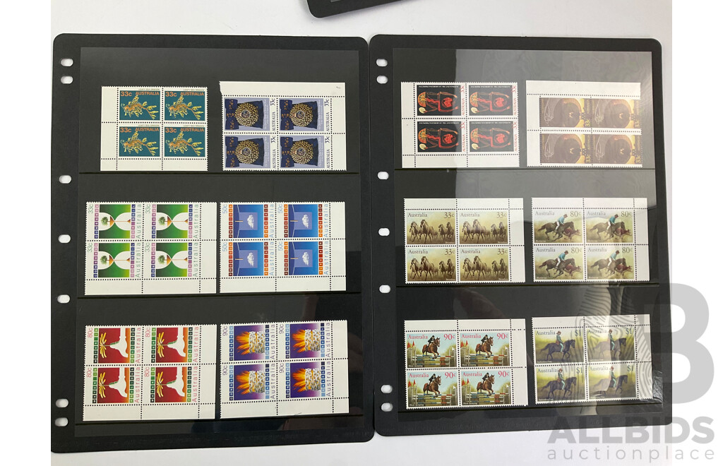 Collection of Australian 1980's Mint Stamp Blocks and Mini Sheets Including Sets, Terra Australis, Classic Australian Story Books and More