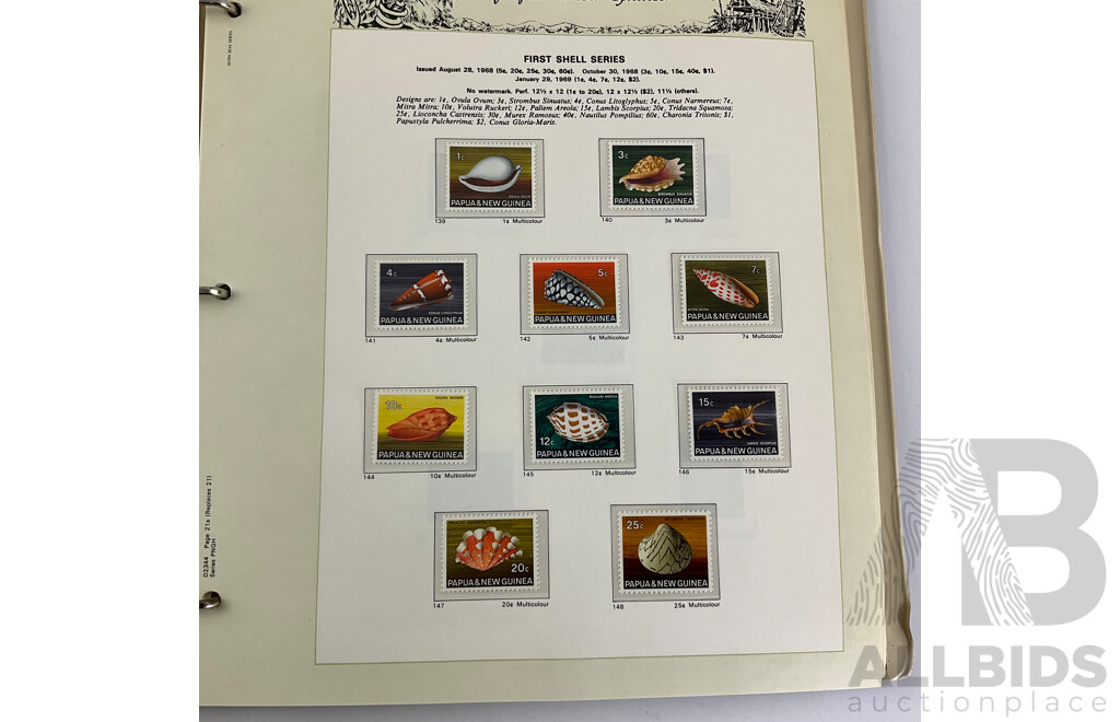 Papua New Guinea Seven Seas Mint Stamp Album 1952 to 1986