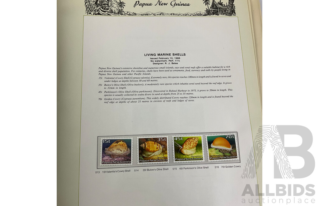 Papua New Guinea Seven Seas Mint Stamp Album 1952 to 1986