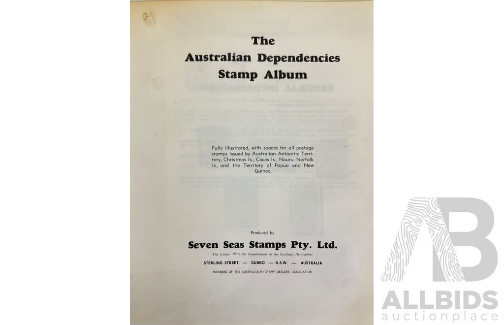 Australian Dependencies Seven Seas Mint Stamp Album Antarctica 1957 to Norfolk Island 1981