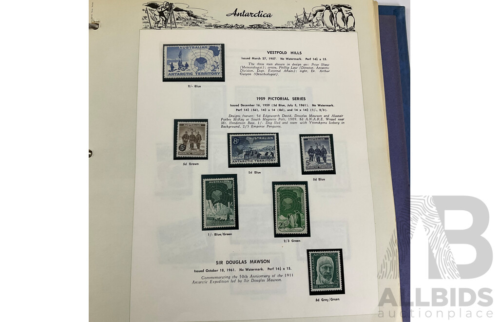 Australian Dependencies Seven Seas Mint Stamp Album Antarctica 1957 to Norfolk Island 1981