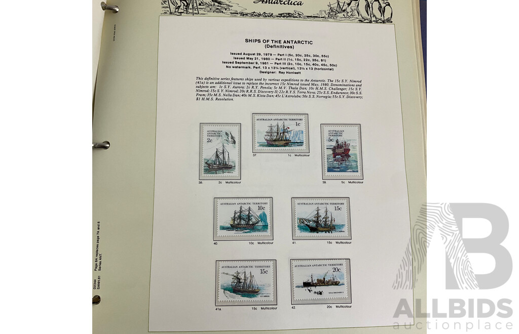 Australian Dependencies Seven Seas Mint Stamp Album Antarctica 1957 to Norfolk Island 1981