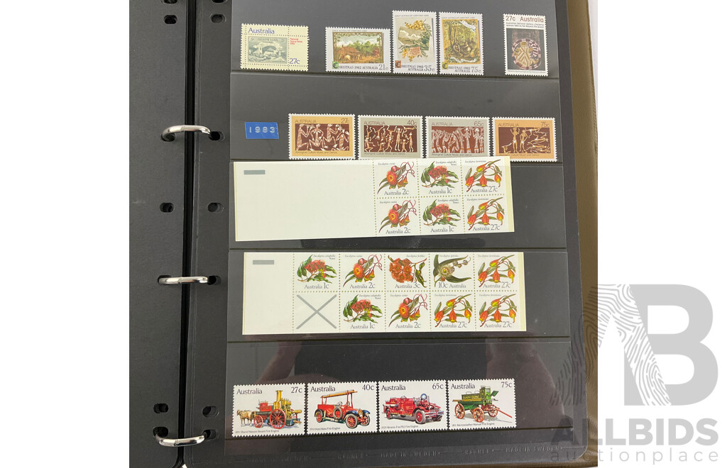 Album of Australian Mint Stamps and Strips Examples Spanning 1975 to 1988, Ten Dollar Tom Roberts