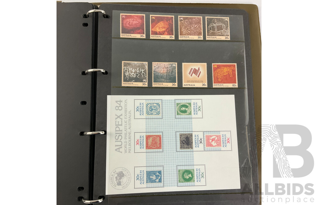 Album of Australian Mint Stamps and Strips Examples Spanning 1975 to 1988, Ten Dollar Tom Roberts