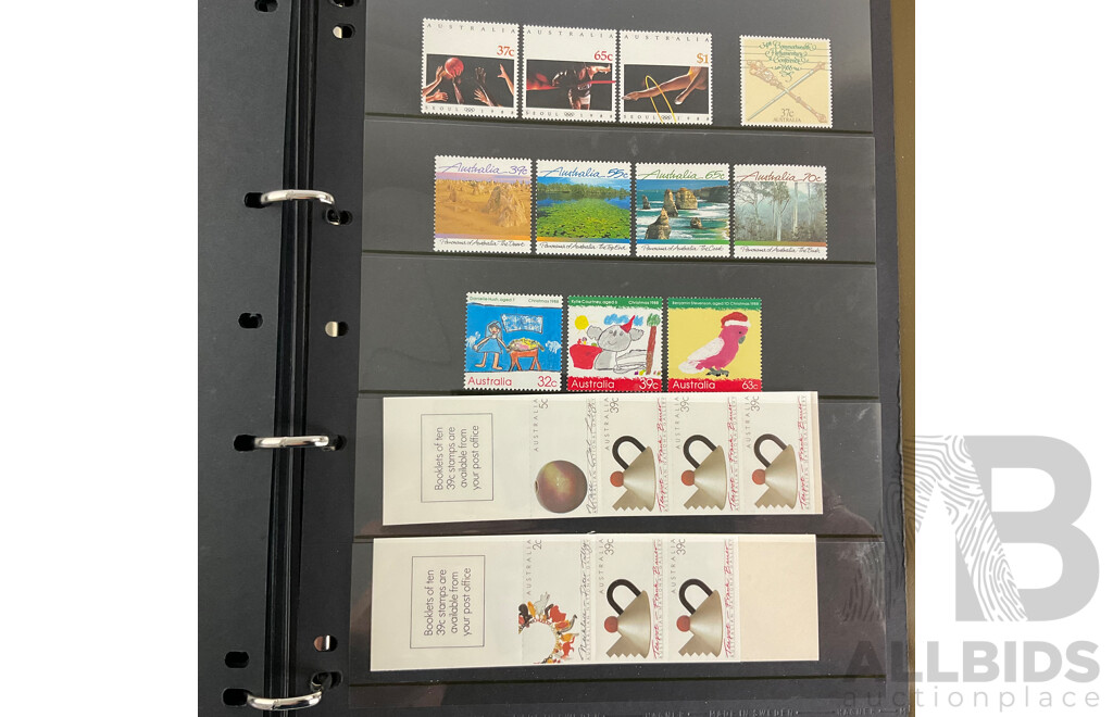 Album of Australian Mint Stamps and Strips Examples Spanning 1975 to 1988, Ten Dollar Tom Roberts