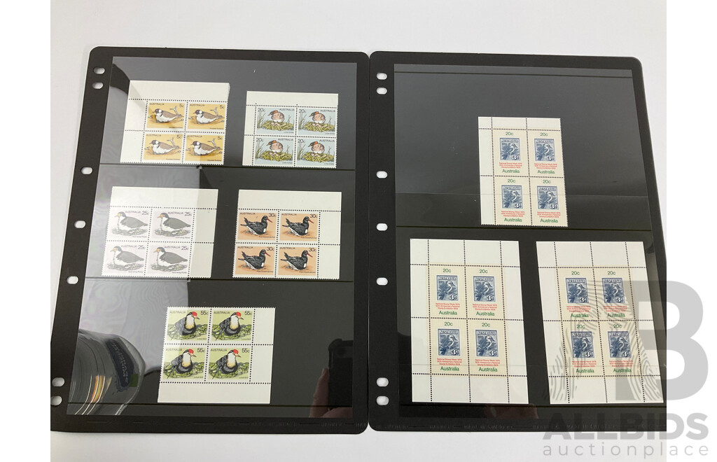 Collection of Australian 1978/79  Mint Stamp Blocks Including Sets and Five Dollar Painting Series Block of Four