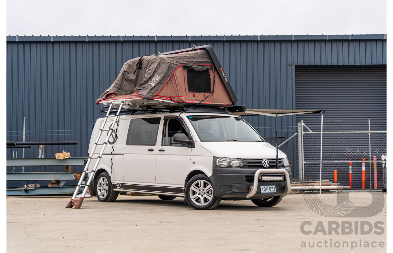 12/2011 Volkswagen Transporter TDI400 LWB Low 4Motion (AWD) T5 MY12 Van White Turbo Diesel 2.0L - Campervan