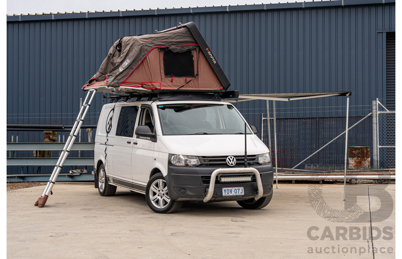 12/2011 Volkswagen Transporter TDI400 LWB Low 4Motion (AWD) T5 MY12 Van White Turbo Diesel 2.0L - Campervan