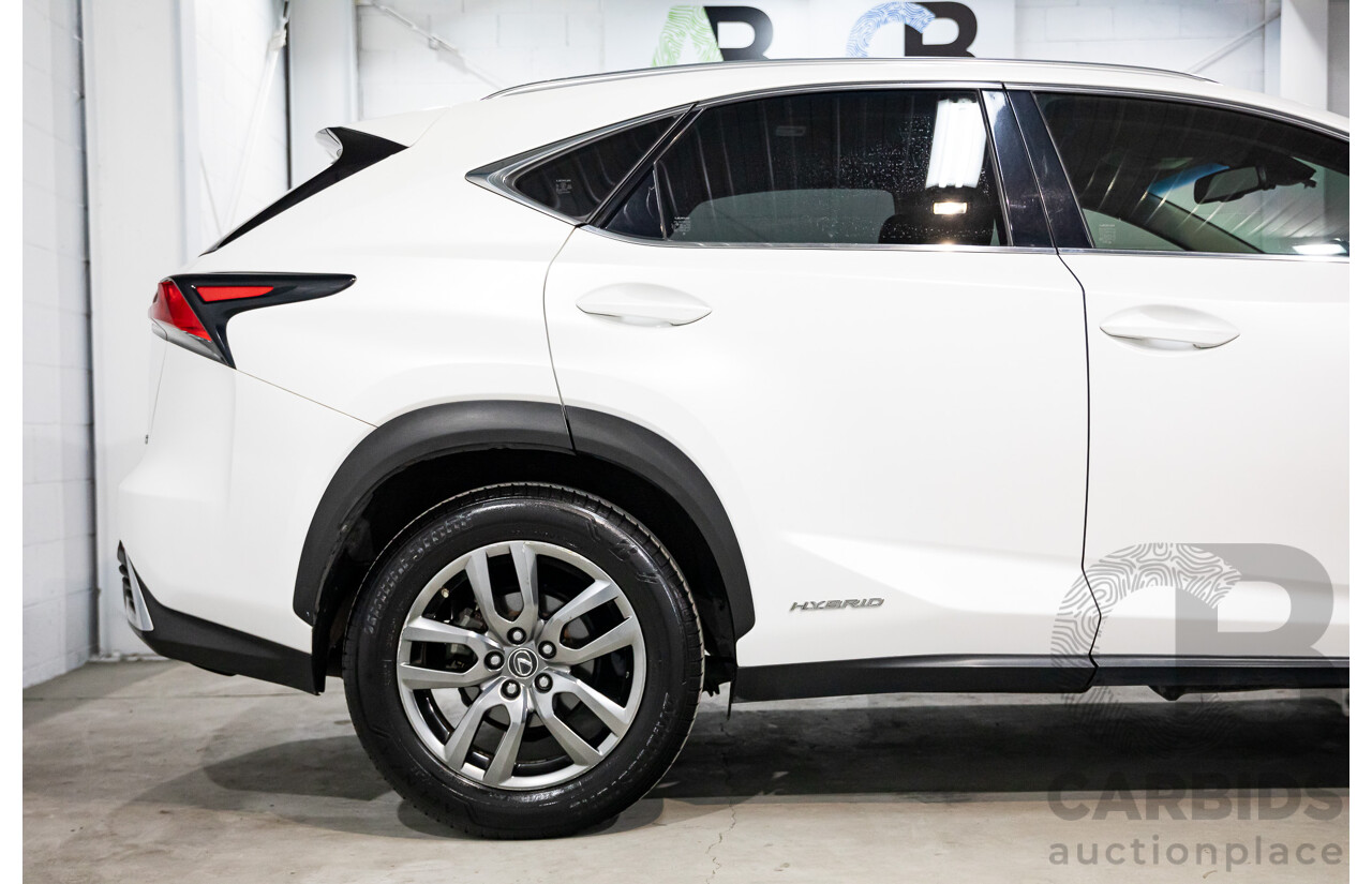 03/2018 Lexus NX300h Luxury Hybrid (FWD) AYZ10R MY17 Facelift 4d Wagon Sonic Quartz Metallic 2.5L - Hybrid