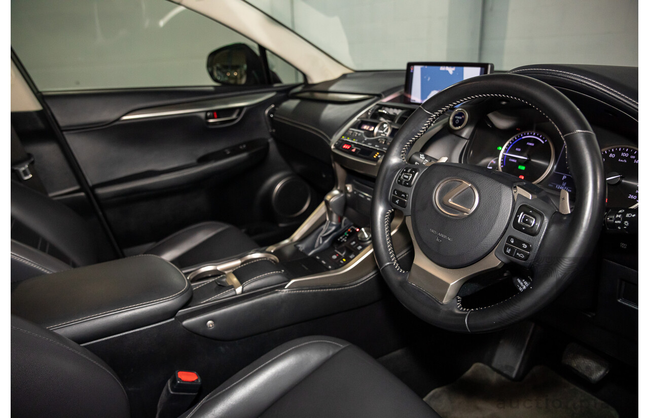 03/2018 Lexus NX300h Luxury Hybrid (FWD) AYZ10R MY17 Facelift 4d Wagon Sonic Quartz Metallic 2.5L - Hybrid