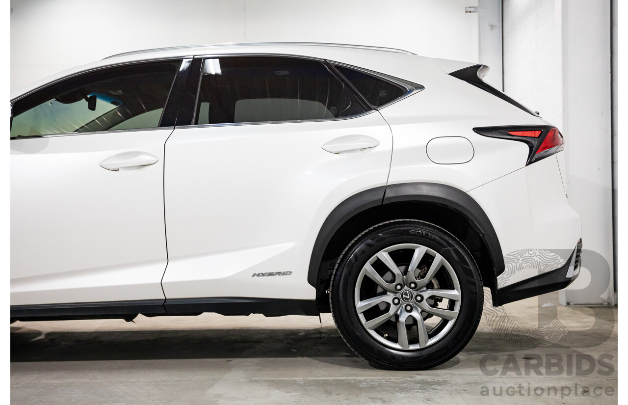 03/2018 Lexus NX300h Luxury Hybrid (FWD) AYZ10R MY17 Facelift 4d Wagon Sonic Quartz Metallic 2.5L - Hybrid