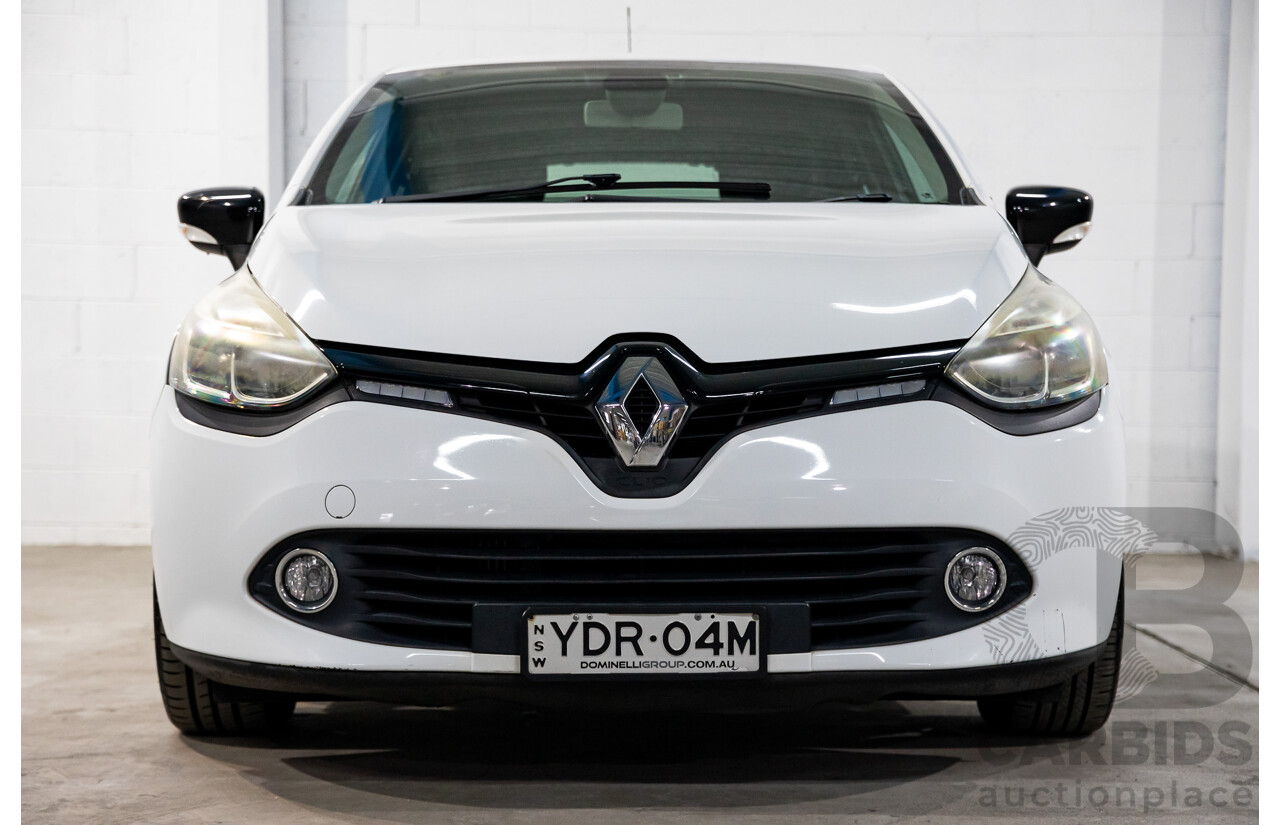 7/2015 Renault Clio Expression + X98 5d Hatchback Glacier White Turbo 1.2L